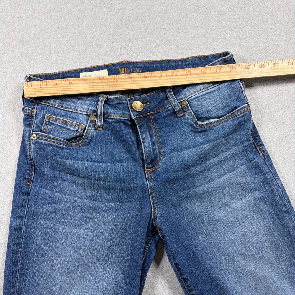 Kut From The Kloth Baby Bootcut Jeans Women 8S Slim Fit Blue Denim Casual - Picture 8 of 11